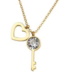 IZMAEL Náhrdelník Heart Key-Zlatá KP21068