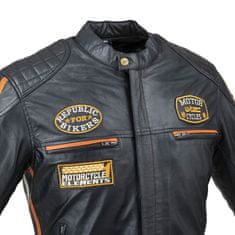 W-TEC Pánska kožená moto bunda Sheawen Classic Farba čierna, Veľkosť 4XL