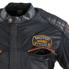 W-TEC Pánska kožená moto bunda Sheawen Classic Farba čierna, Veľkosť 4XL