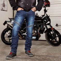 W-TEC Pánske moto džínsy Oliver Farba modrá, Veľkosť 5XL
