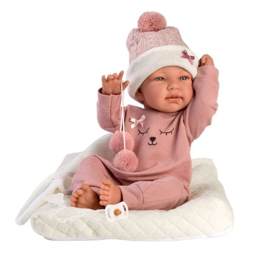 Novorodené dievčatko realistická bábika s celovinylovým telom43 cm