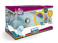 Mikro Trading Blu Blu plyšový delfín 54 cm na batérie so zvukom a príslušenstvom v krabici