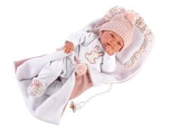 Novorodenec realistická bábika so zvukmi a mäkkým látkovým telom44 cm