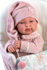 Llorens 84450 NEW BORN - realistická bábika bábätko so zvukmi a mäkkým látkovým telom - 44 cm