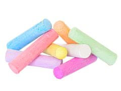 Mikro Trading Chodníkové kriedy farebné 10,5x2,5 cm 8 farieb, 50 ks v plastovom vedre