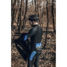 Force Nohavice Ridge - pánske, elastické, do pása, s cyklistickou vložkou, čierna-modrá - veľkosť XL