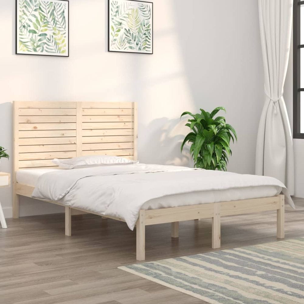 Vidaxl Rám postele z masívneho dreva, 120x190 cm, dvojlôžko