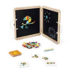 Janod Magnetická tabuľa s magnetkami origami puzzle Zvieratká