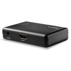 Lindy Video distribútor/splitter HDMI 1IN/2OUT UHD 4K (60Hz) 10.2G, čierny, napájanie micro USB