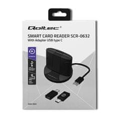 Qoltec Čítačka kariet Smart ID SCR-0632 | USB typ C