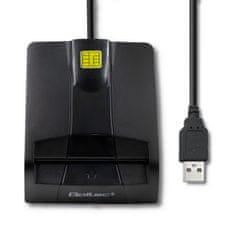 Qoltec Čítačka kariet Smart ID SCR-0634 | USB typ C