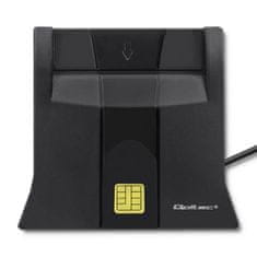 Qoltec Čítačka kariet Smart ID SCR-0643 | USB 2.0 + adaptér USB typu C