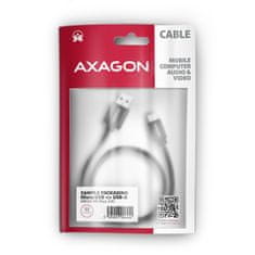 AXAGON BUMM-AM20AB, HQ kábel Micro USB <-> USB-A, 2m, USB 2.0, 2.4A, ALU, oplet, čierny