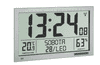 TFA 60.4517.54 Rádiom riadené digitálne XL hodiny s teplomerom a vlhkomerom, strieborné