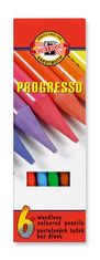 KOH-I-NOOR Farebné pastelky "Progresso 8755/6", 6ks, bez dreva
