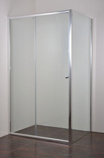 eoshop Sprchovací kút rohový s posuvnými dverami ONYX A 1 číre sklo 116 - 121 x 90 x 195 cm