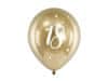 Saténové balóny 18 zlaté 30cm 6ks