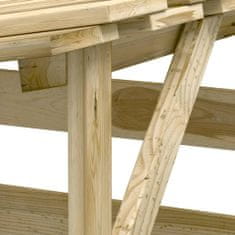 Petromila vidaXL Pergola so strechou 100x90x100 cm impregnované borovicové drevo