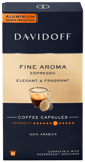 Davidoff Fine Aroma Espresso pre kávovary Nespresso, 10 ks
