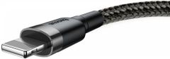 BASEUS Cafule nabíjací/dátový kábel USB na Lightning 2,4A 0,5m CALKLF-AG1, šedá-čierna
