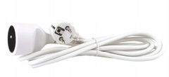 EMOS Jednoduchý uzemnený predlžovací kábel 1 zásuvka 3 m biela