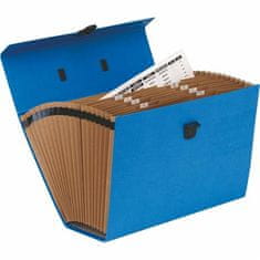 Fellowes Aktovka „Bankers Box Handifile“, modrá, kartón, 19 vreciek, 9352201