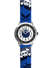 CLOCKODILE Svietivé modré chlapčenské hodinky PIRATES