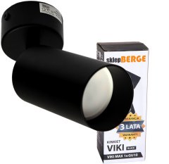 Berge Stropné svietidlo LED VIKI-L 1x GU10 čierne