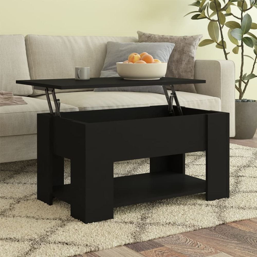 Petromila vidaXL Konferenčný stolík čierny 79x49x41 cm spracované drevo