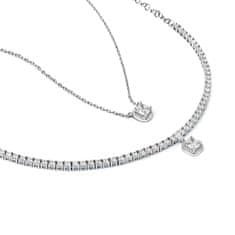 Morellato Očarujúce strieborný náhrdelník so zirkónmi Tesori SAIW107