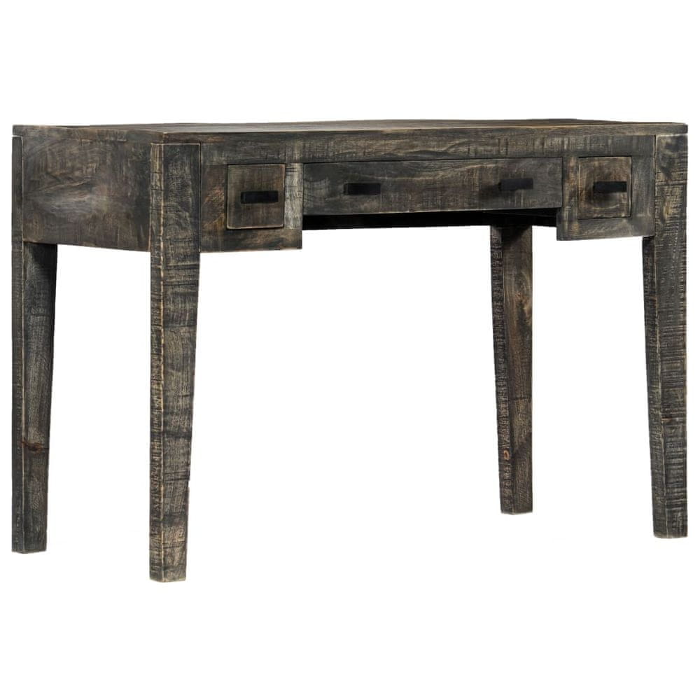Petromila vidaXL Stôl čierny 110x50x75 cm masívne mangovníkové drevo