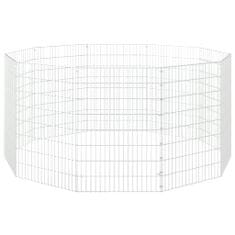 Vidaxl 10-panelová klietka pre králiky 54x80 cm pozinkované železo
