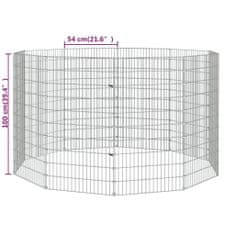 Petromila vidaXL 10-panelová klietka pre králiky 54x100 cm pozinkované železo