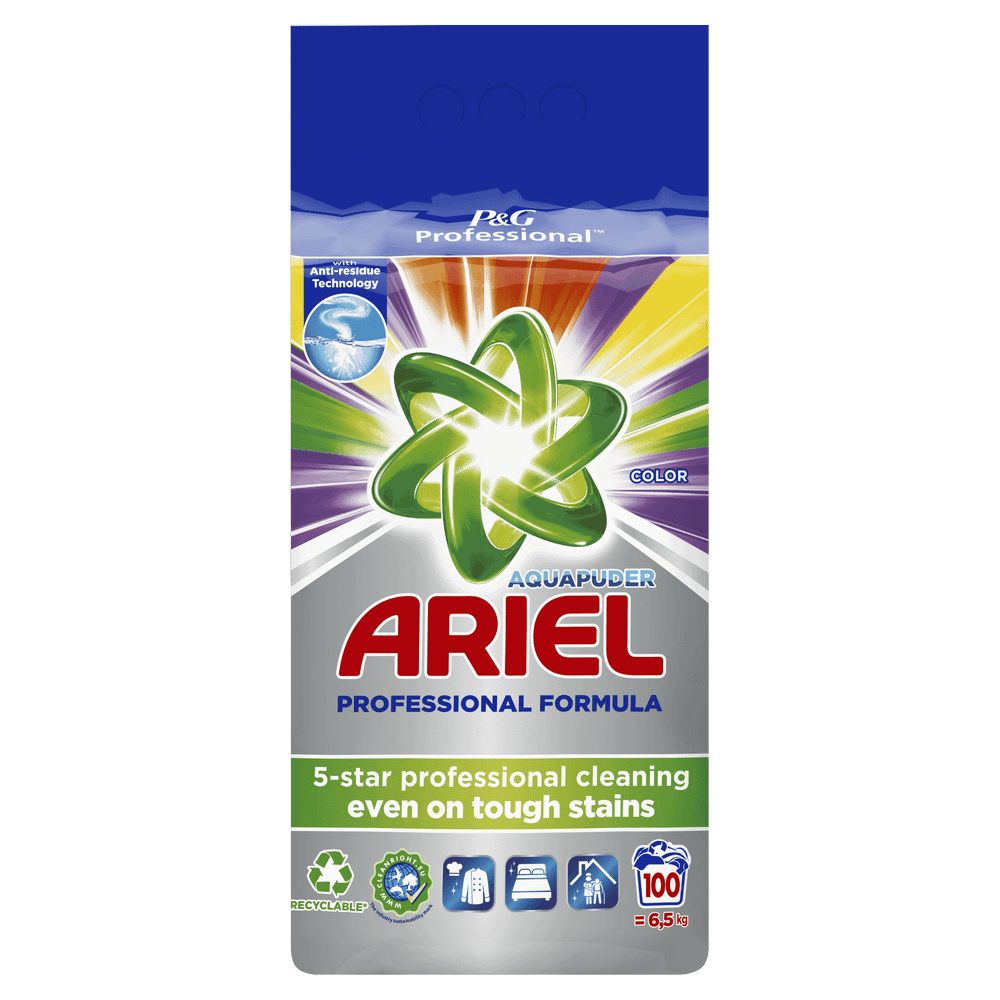 Ariel Professional Color Prací Prášok 6.5kg 100 Praní Farebné prádlo 