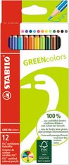 Stabilo Farebné pastelky "GreenColours", 12 ks, šesťhranné, 6019/2-121