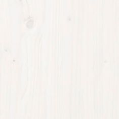 Vidaxl Kôš na bielizeň biely 44x44x66 cm masívna borovica