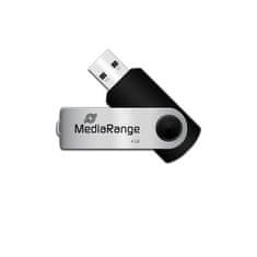 MediaRange USB 2.0 kľúč 4GB, otočný "swivel swing"; MR907