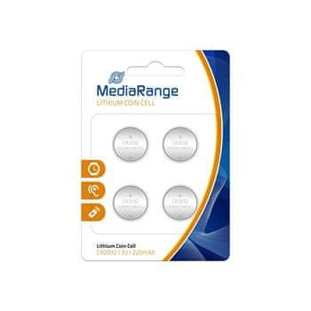 MediaRange Premium batéria Coin Cells, CR2032 3V Lítium 4ks
