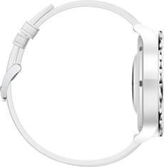 Huawei Watch GT 3 Pro 43 mm, Silver Bezel White Ceramic Casa, White Leather Strap