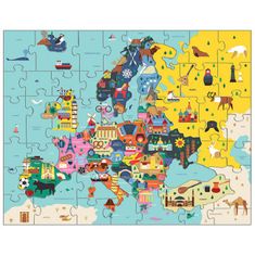 Mudpuppy Geography Puzzle - Mapa Evropy ( 70 ks)