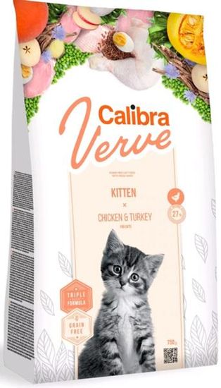 Calibra Cat Verve Grain Free Kitten Chicken & Turkey 750 g
