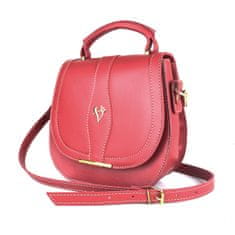 VegaLM Trendová kožená kabelka v červenej farbe