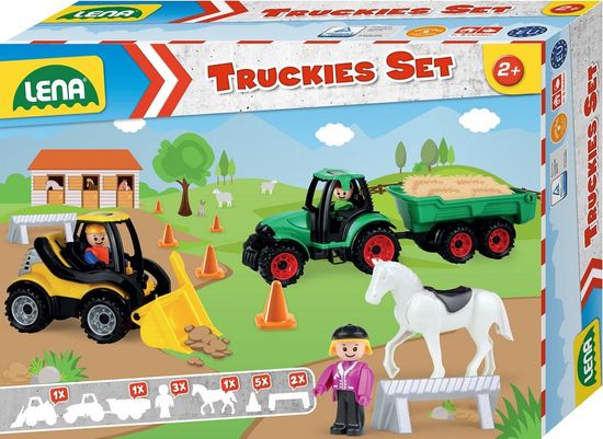 LENA Truckies Set farma, okrasný kartón