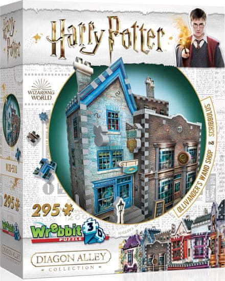 Wrebbit 3D puzzle Harry Potter: Obchod s paličkami pána Olivandera a Scribbulus 295 dielikov