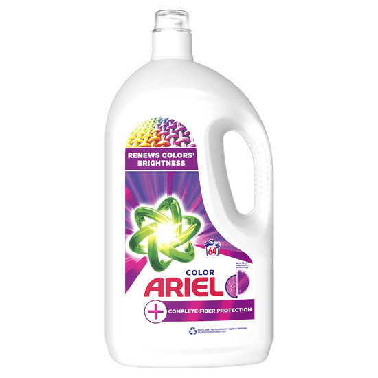 Ariel + Kompletná Ochrana Vlákien Tekutý Prací Prostriedok, 64 Praní 