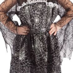 Detský kostým čarodejnice s pavučinou veľ. S EKO (105-116 cm) - 4-6 rokov