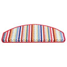Vidaxl Samolepiace schodiskové lišty, 15 kusov, 65x28 cm, farebné