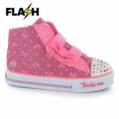 Skechers - Twinkle Toes Shuffle Infant Girls Trainers - Pink - C6 (23)