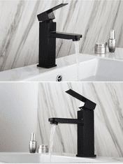 MUVU Umývadlová batéria REBIKO na zvislú montáž v kúpeľni, čierna