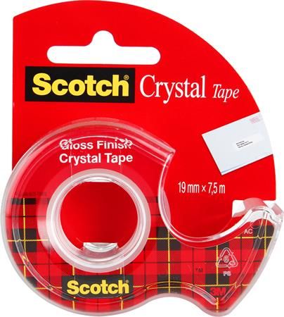 3M Lepiaca páska s odvíjačom, 19 mm x 7,5 m, "Crystal", 7100093859/UU005552839